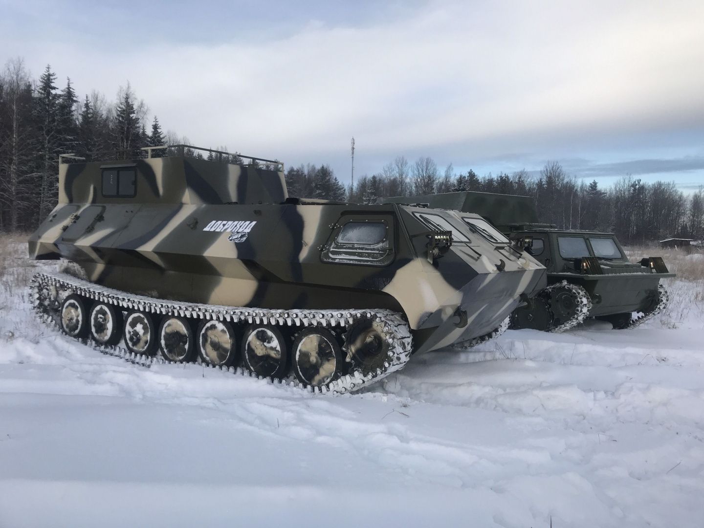 Вездеход ТГМ-27 (МТЛБУ) жилой модуль