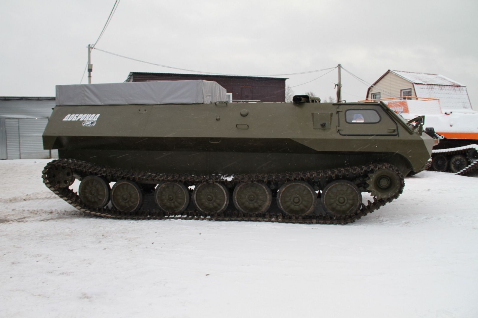 Вездеход ТГМ-2 (МТЛБУ) с краново-манипуляторной установкой