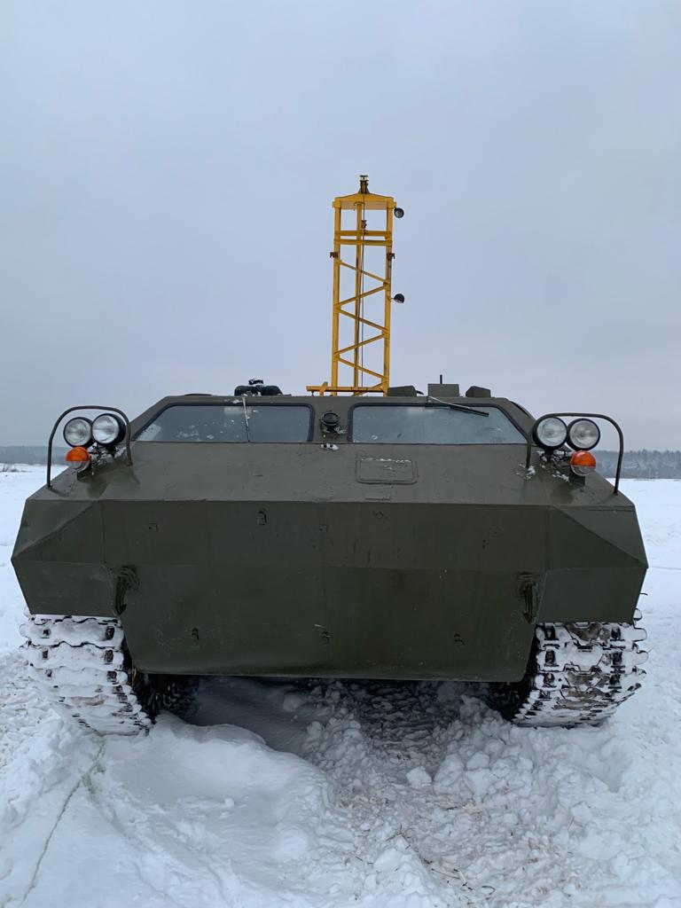 Вездеход ТГМ-2 (МТЛБУ) с буровой установкой