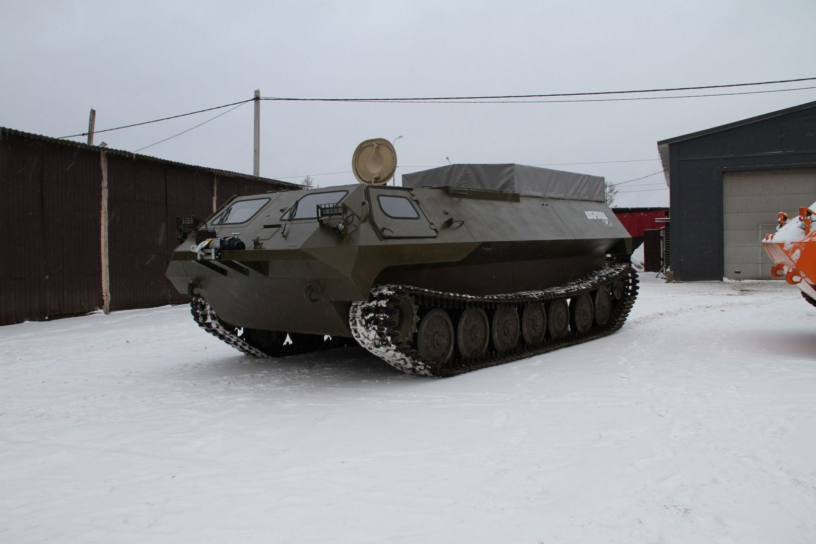 Вездеход ТГМ-2 (МТЛБУ) с краново-манипуляторной установкой