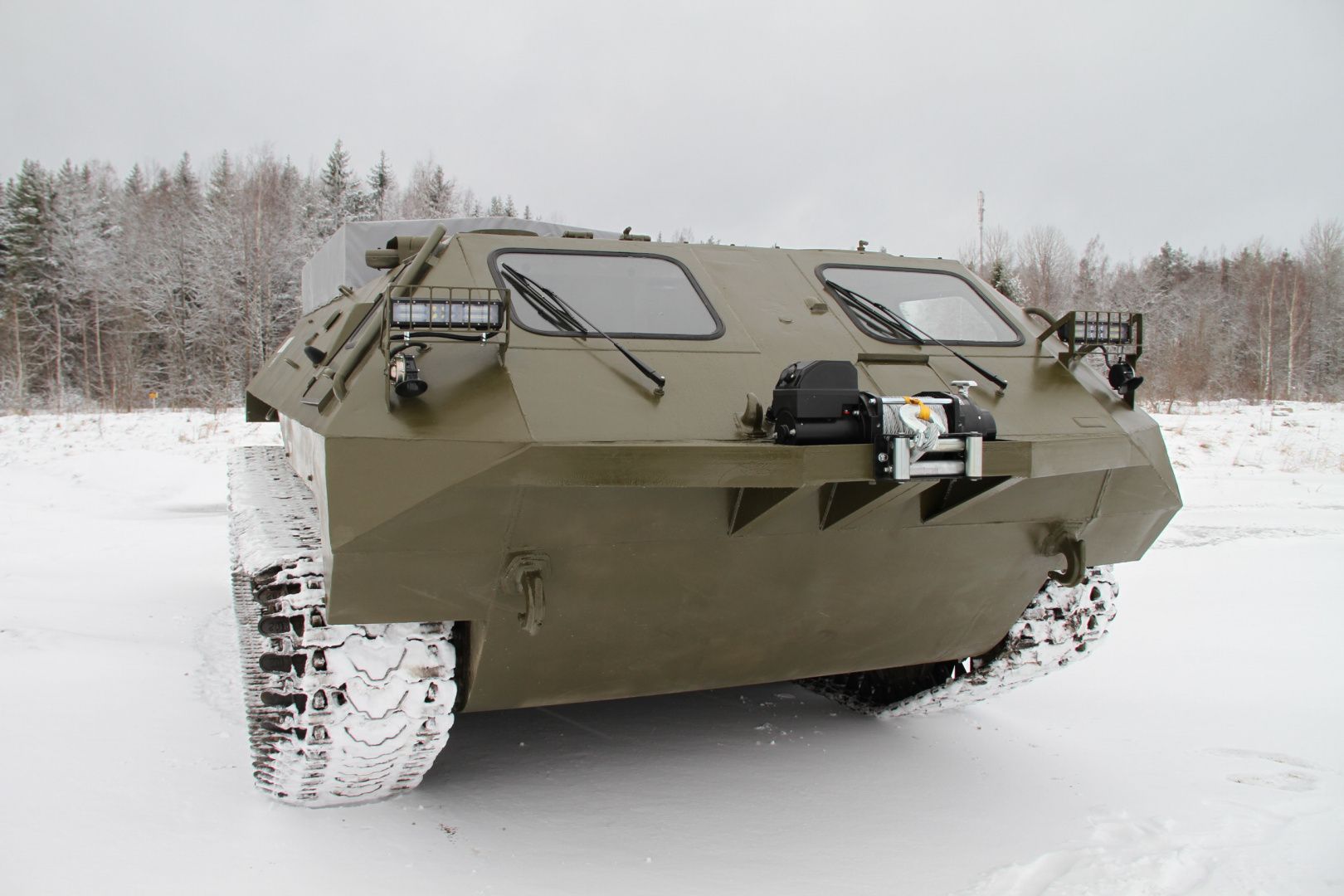 Вездеход ТГМ-2 (МТЛБУ) с краново-манипуляторной установкой