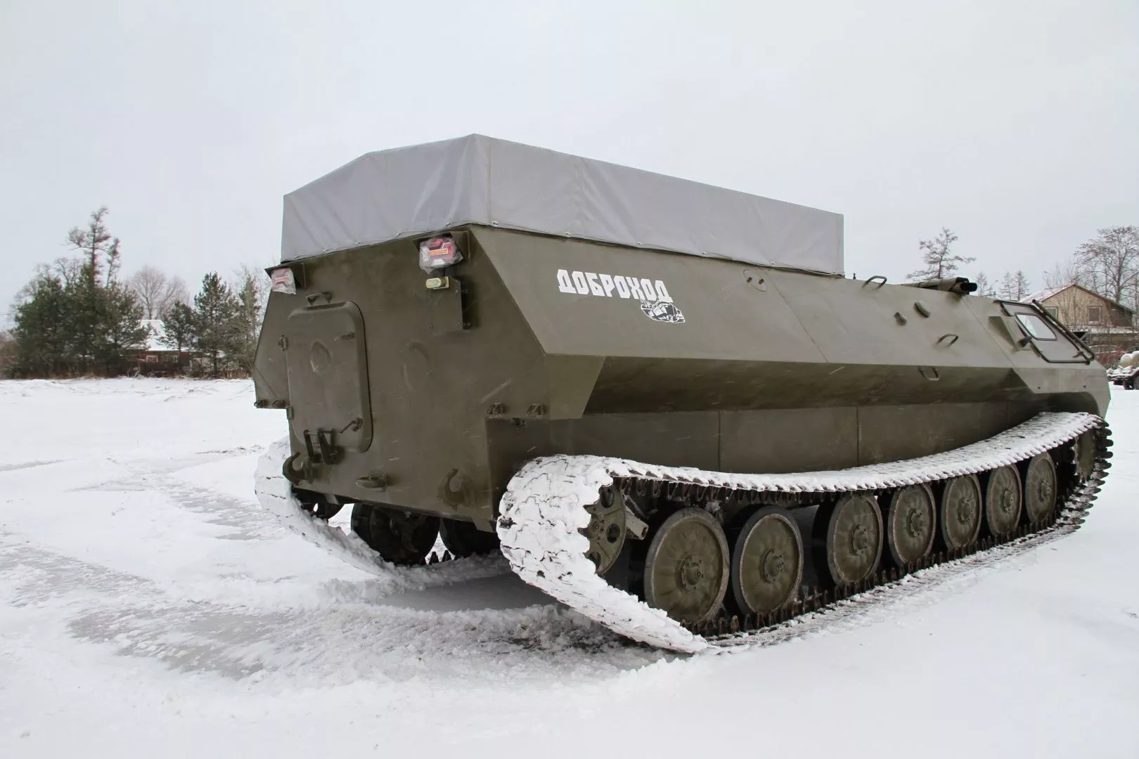 Вездеход ТГМ-2 (МТЛБУ) с краново-манипуляторной установкой