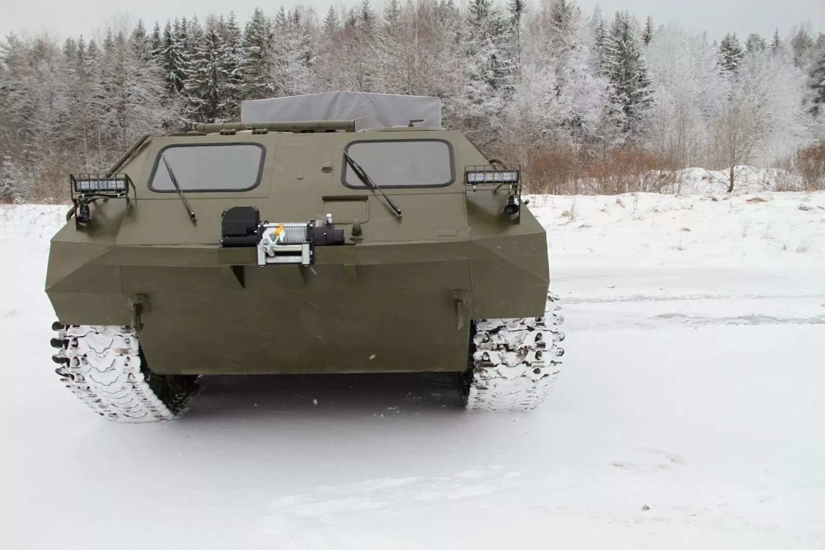 Вездеход ТГМ-2 (МТЛБУ) с краново-манипуляторной установкой